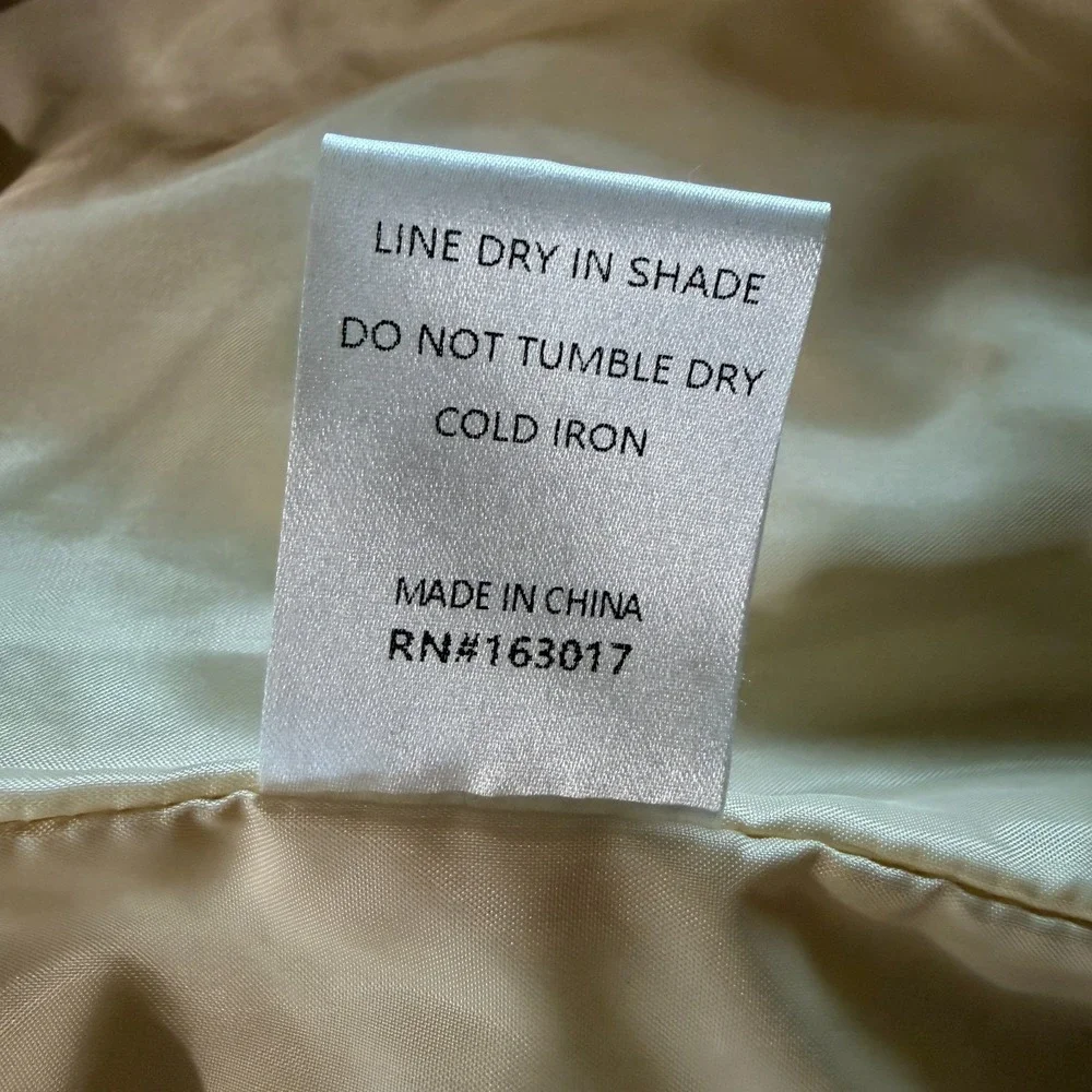 Princess Polly Beige Corduroy Puffer Jacket Women's US 2 Quilted Zip Winter Coat